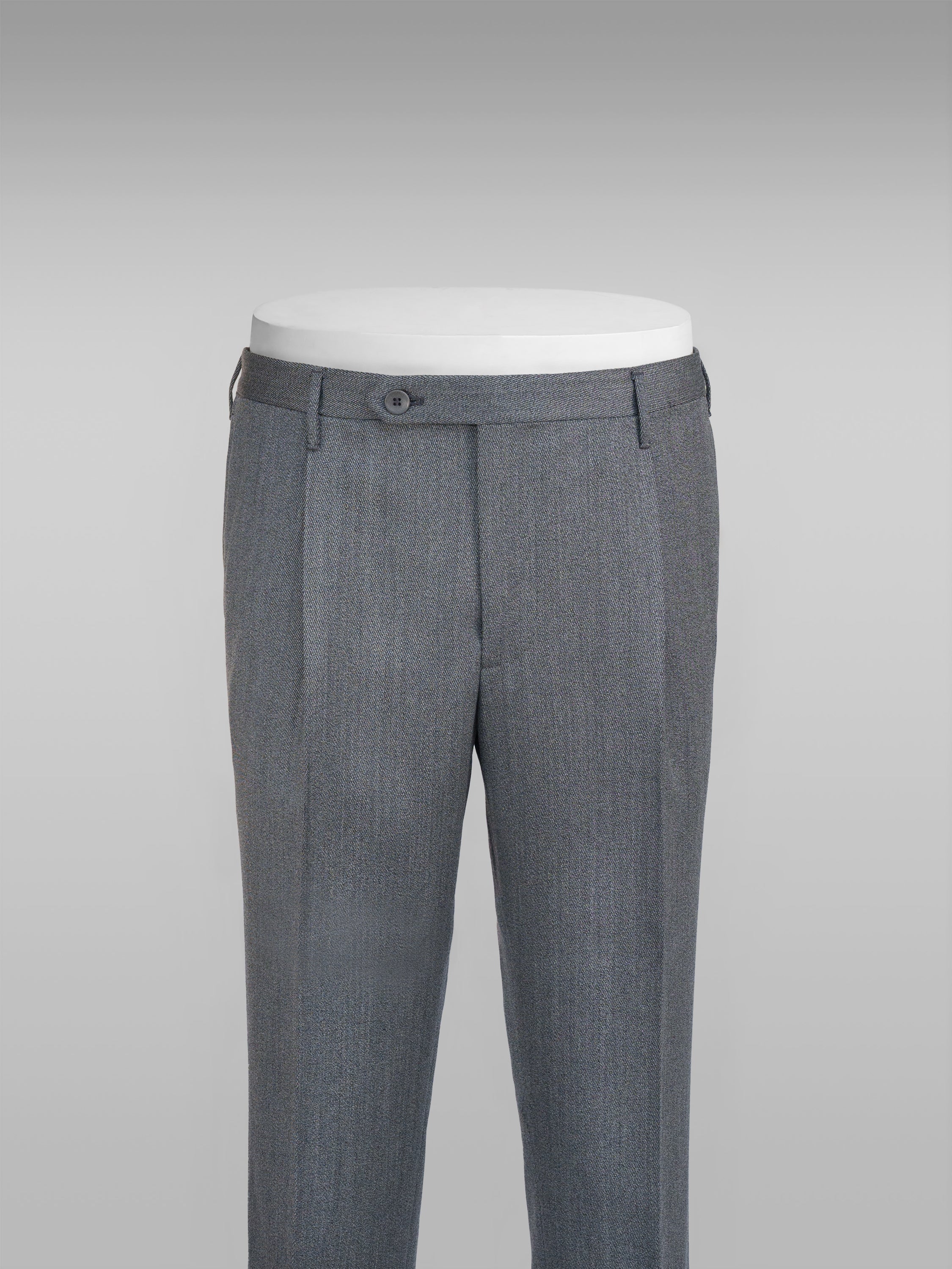 Light grey pair of regular fit covert wool trousers